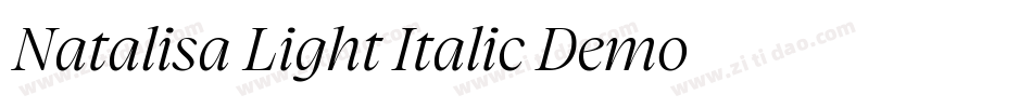 Natalisa Light Italic Demo字体转换